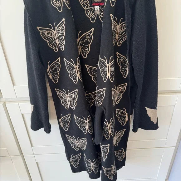 Johnny Waas Embroidered Cardigan with Butterfly Design - Picture 1 of 12